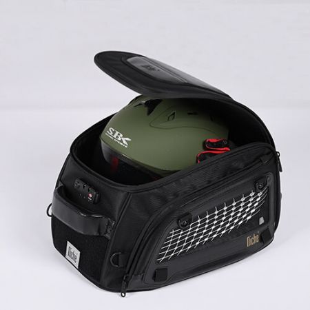 Motorcycle Tail bag can be stored full-size helmet and accessories.
